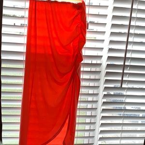 Light orange maxi skirt